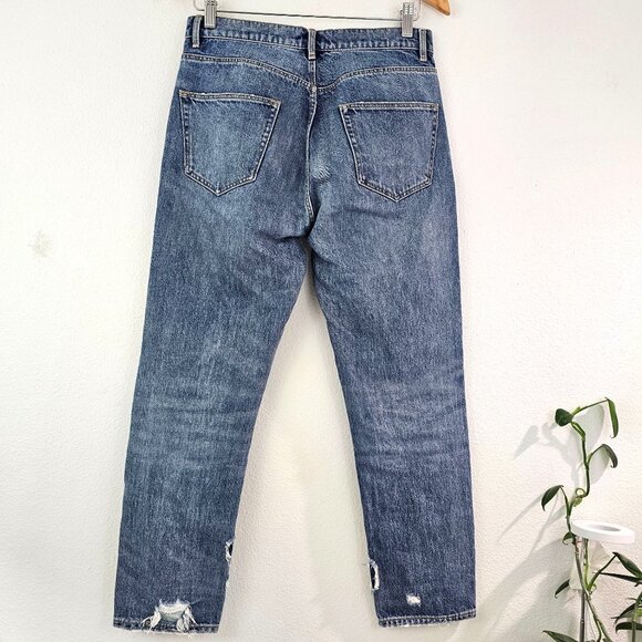 La Vie Rebecca Taylor Jeans Sz 29 Boho Patchwork Denim Straight Leg Button Fly - Picture 6 of 15